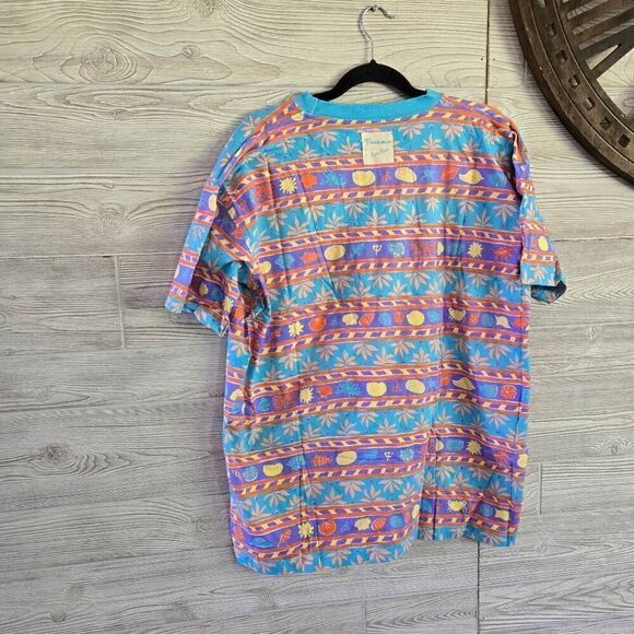 Club Med Vintage All Over Print Aquatic Colorful Mens SZ XL Bora Bora - Picture 2 of 5